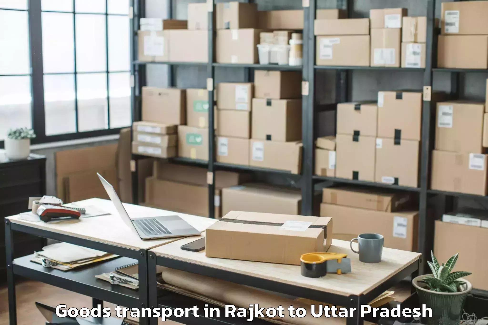 Book Rajkot to Sardhana Goods Transport Online